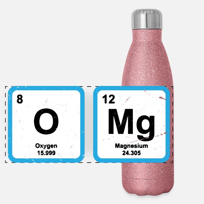 Periodic Table OMG The Element of Surprise Science Panoramic Glitter Thermal Bottle 500 ml