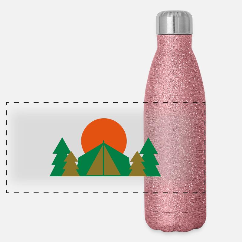 CAMPING Panorama Glitzer Isolierflasche 500 ml
