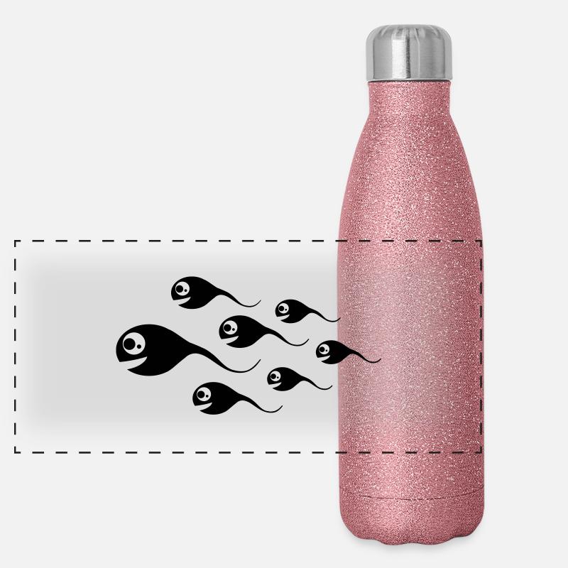 spermien Panorama Glitzer Isolierflasche 500 ml