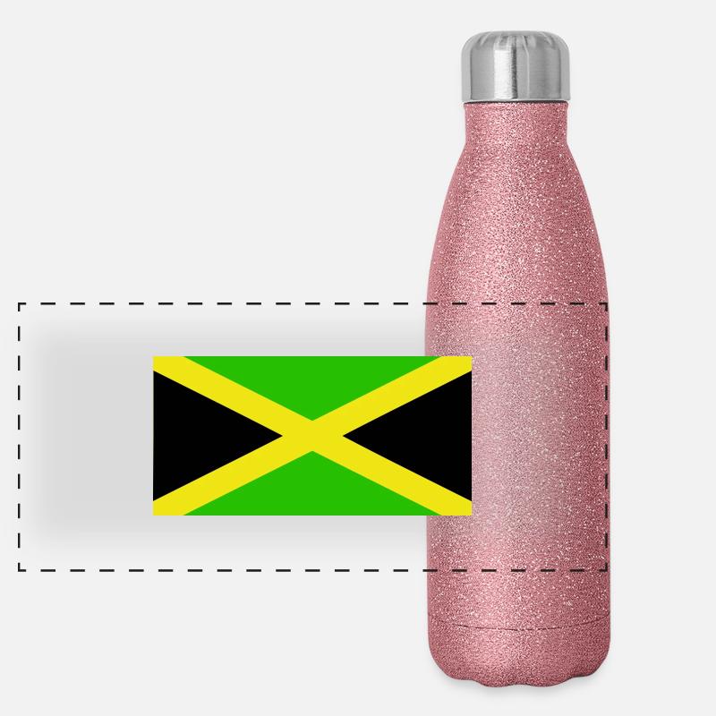Jamaïque drapeau Gourde isotherme panoramique pailletée 500 ml