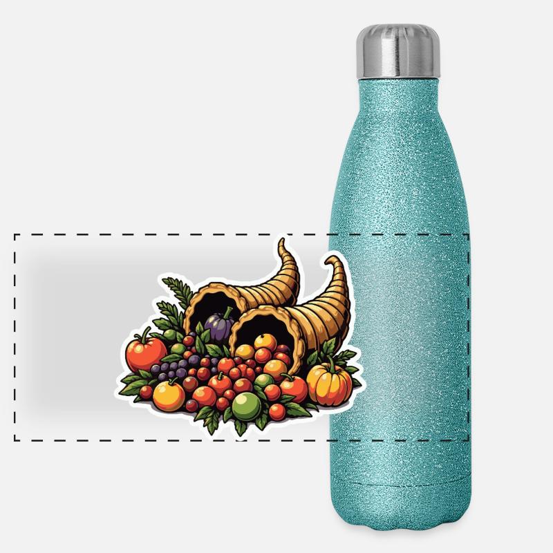 Récolte d’automne Cornucopia Gourde isotherme panoramique pailletée 500 ml