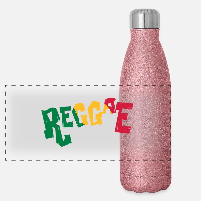 Reggae Music Panoramic Glitter Thermal Bottle 500 ml