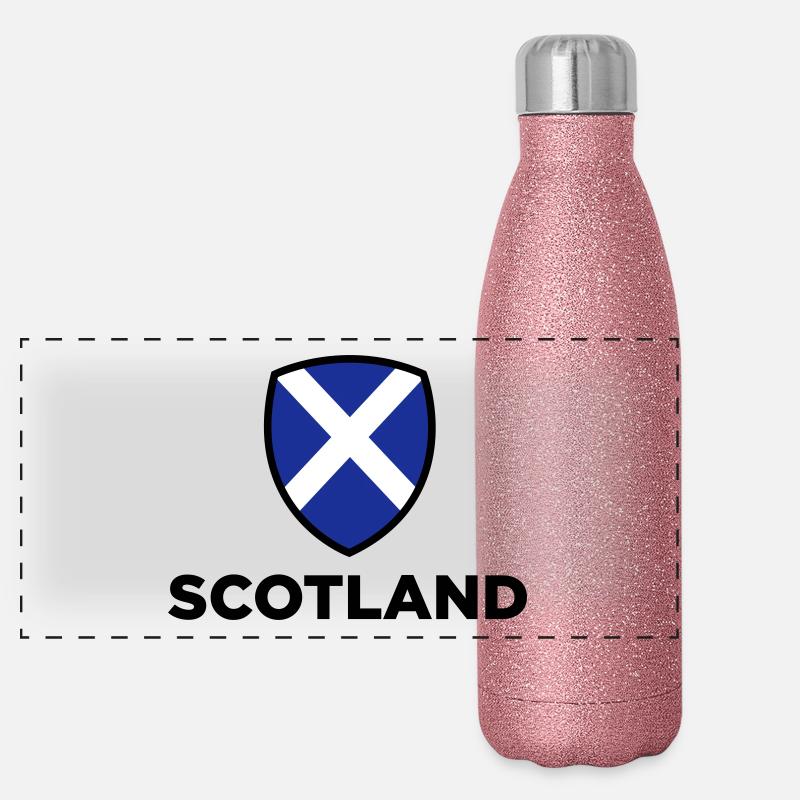 Drapeau national de l Ecosse Gourde isotherme panoramique pailletée 500 ml