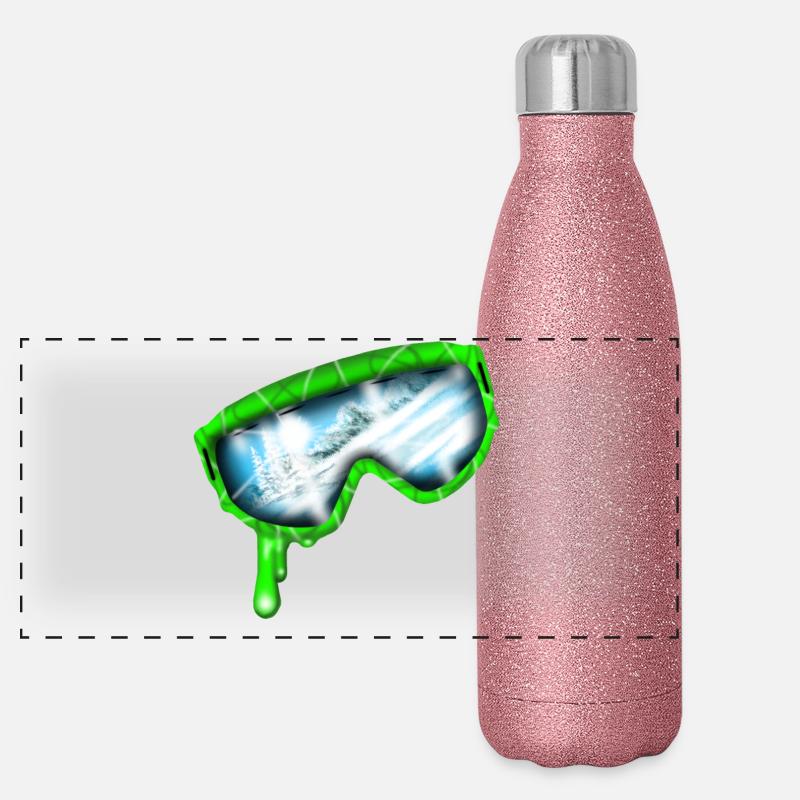 Skibrille Panorama Glitzer Isolierflasche 500 ml