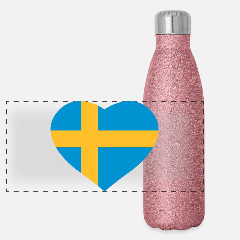 Coeur de Suède Gourde isotherme panoramique pailletée 500 ml