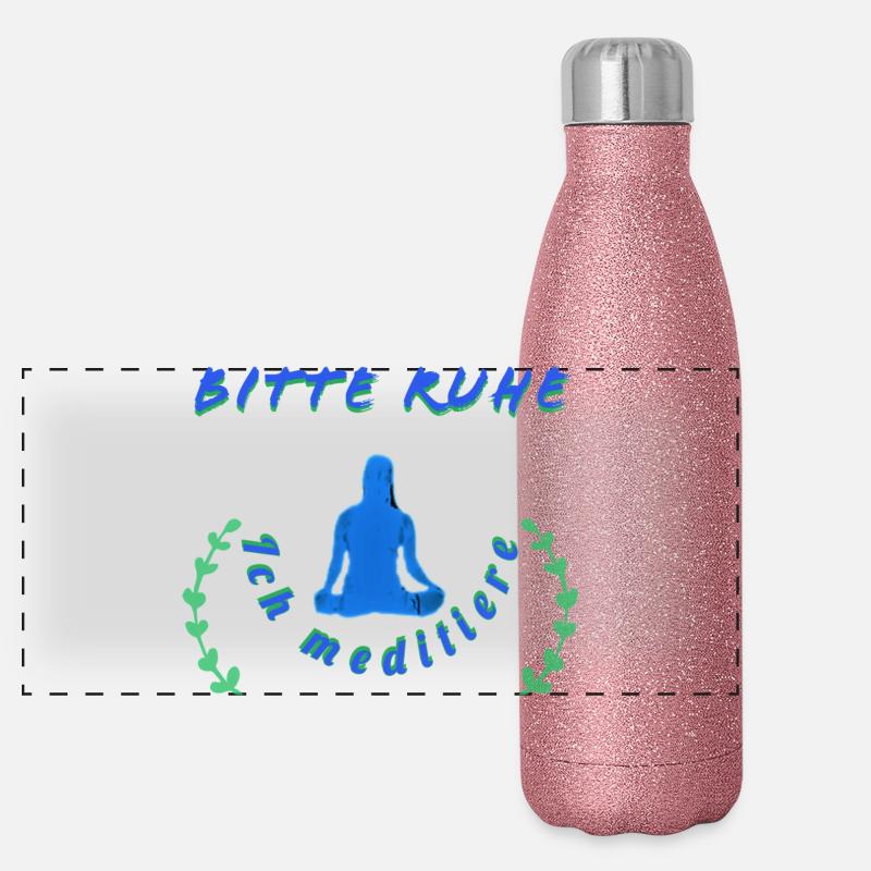 Message de méditation relaxante Gourde isotherme panoramique pailletée 500 ml