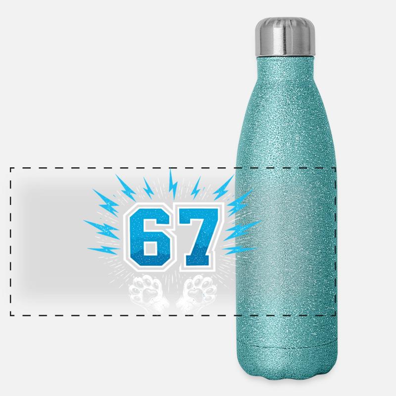 67 Six Sept - Patte de Chat Gourde isotherme panoramique pailletée 500 ml