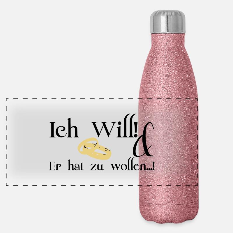 Ich will Panorama Glitzer Isolierflasche 500 ml