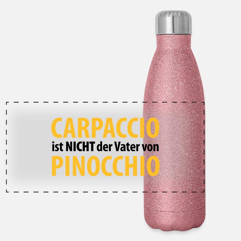 carpaccio is not the father of pinocchio Panoramic Glitter Thermal Bottle 500 ml