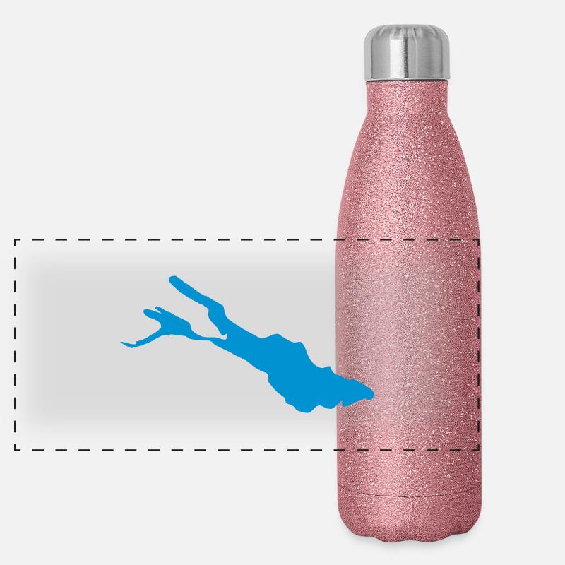 Bodensee Panorama Glitzer Isolierflasche 500 ml