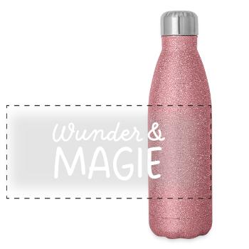 Wunder & Magie - Panorama Glitzer Isolierflasche 500 ml - Pink Glitzer - Vorne