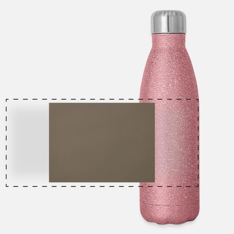 Mur marron Gourde isotherme panoramique pailletée 500 ml