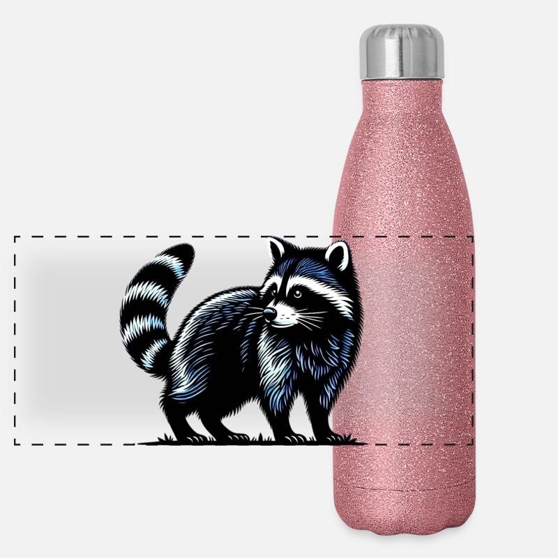 Raton laveur Gourde isotherme panoramique pailletée 500 ml