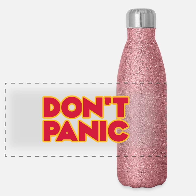 Ne paniquez pas 2 lignes Gourde isotherme panoramique pailletée 500 ml
