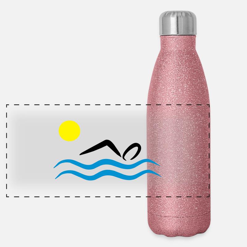 natation Gourde isotherme panoramique pailletée 500 ml