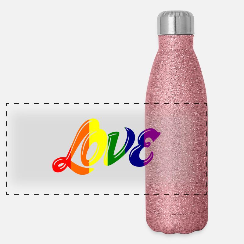 pride love Panorama Glitzer Isolierflasche 500 ml