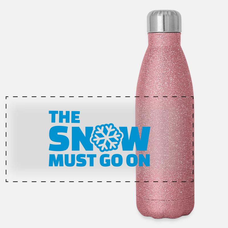 Schnee Panorama Glitzer Isolierflasche 500 ml