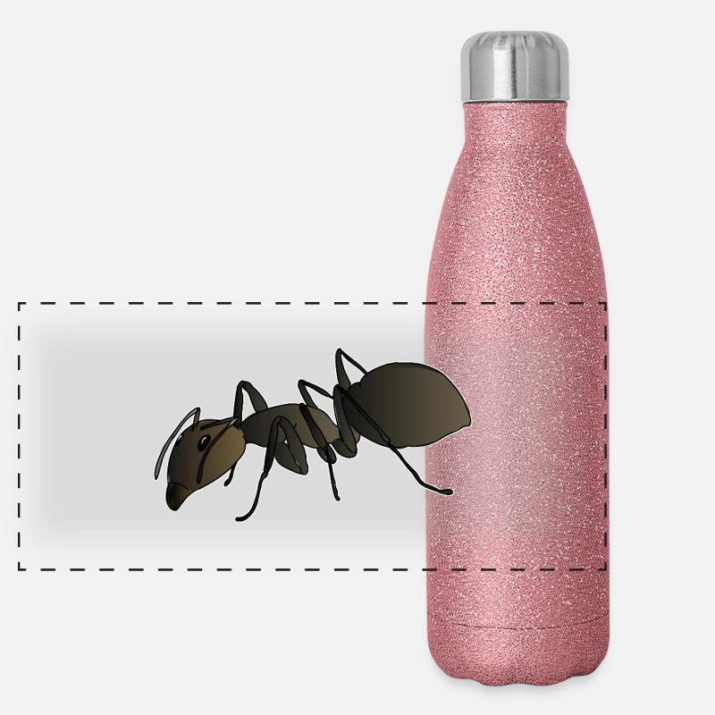 Ameise Panorama Glitzer Isolierflasche 500 ml