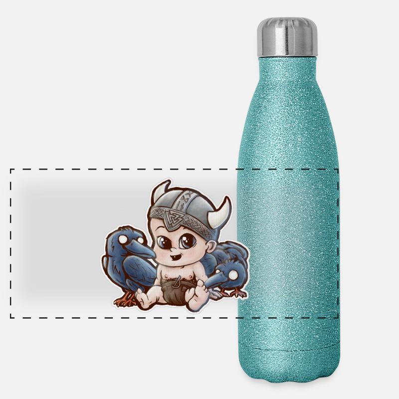 odin viking baby Gourde isotherme panoramique pailletée 500 ml
