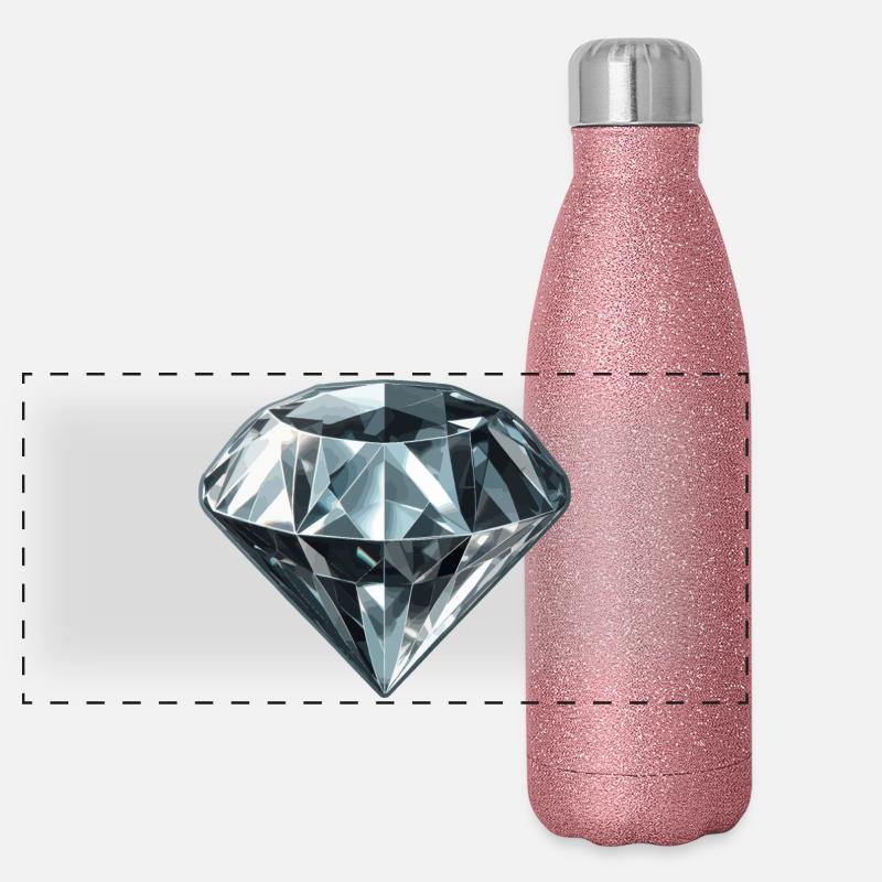 Precious Diamond Gemstone Panoramic Glitter Thermal Bottle 500 ml
