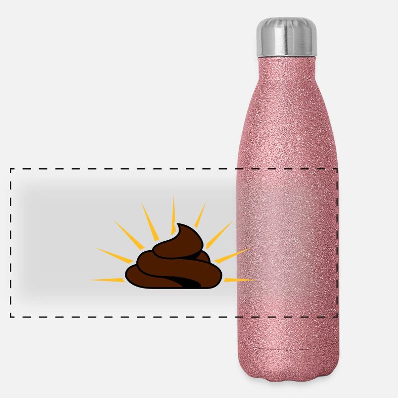 heilige_scheisse_v2 Panorama Glitzer Isolierflasche 500 ml