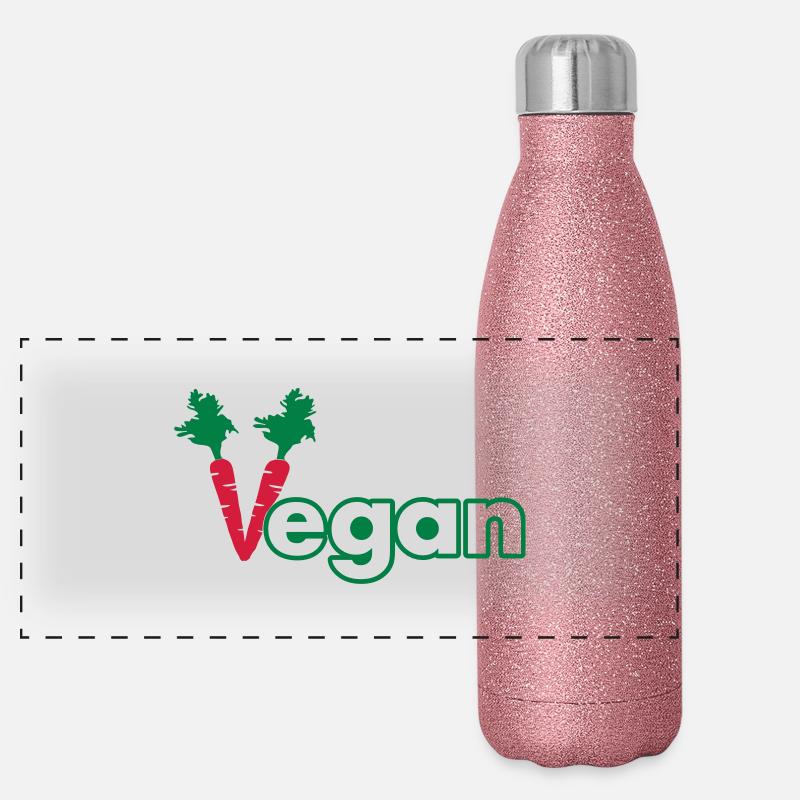 vegan Panorama Glitzer Isolierflasche 500 ml