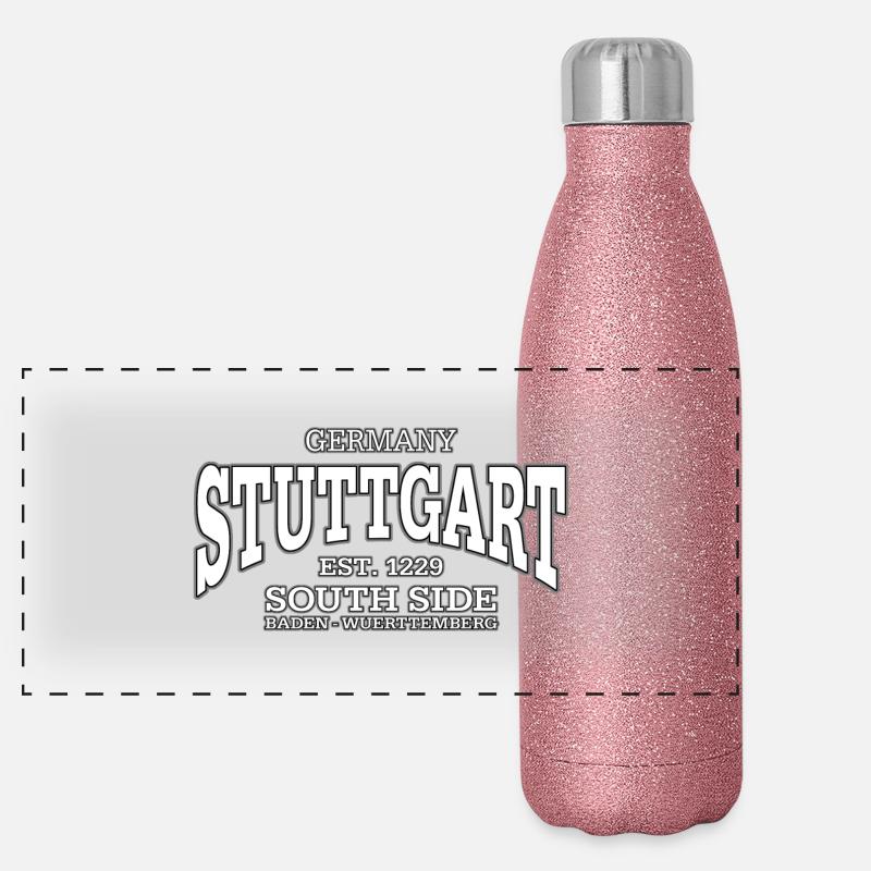 Stuttgart (white) Panoramic Glitter Thermal Bottle 500 ml