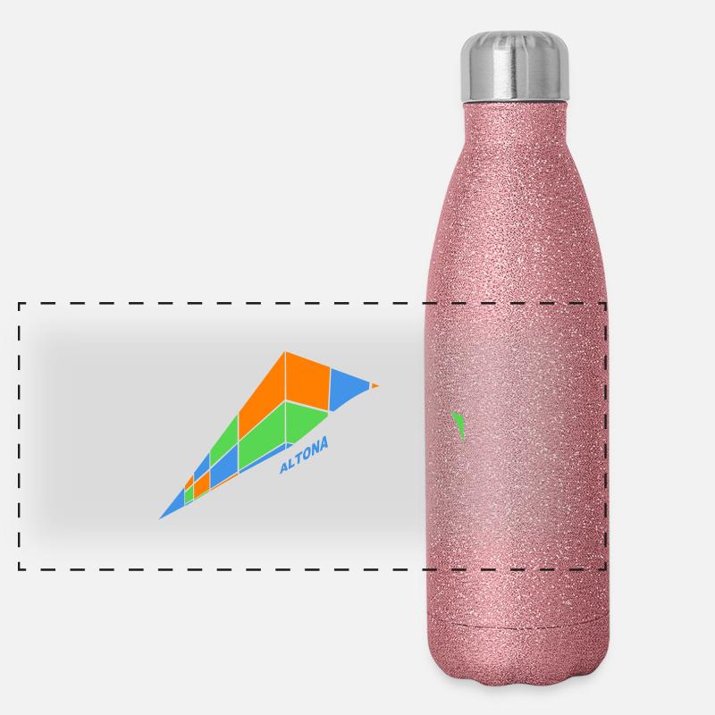 Containerschiff Altona Panorama Glitzer Isolierflasche 500 ml