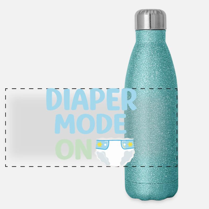 MODE COUCHE SUR LA CHEMISE – Conception Bébé & Parent Gourde isotherme panoramique pailletée 500 ml