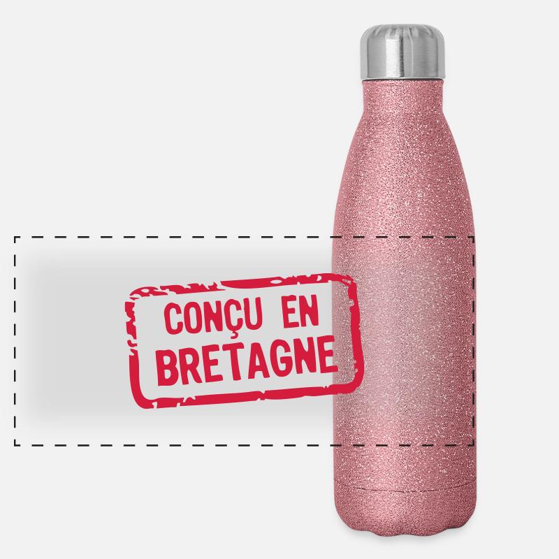concu etiquette bretagne Gourde isotherme panoramique pailletée 500 ml