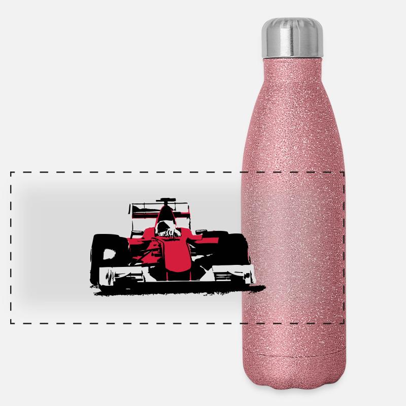 Formula One Racecar Panoramic Glitter Thermal Bottle 500 ml
