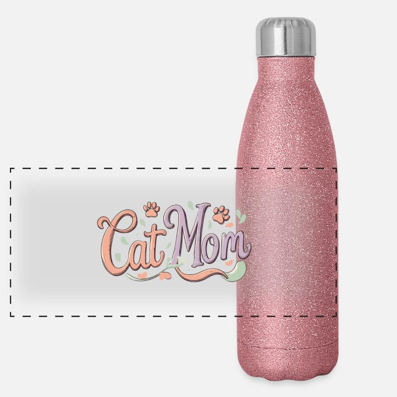CAT Mom Panorama Glitzer Isolierflasche 500 ml