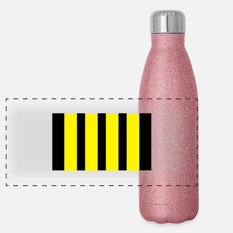 piloten schulterklappe Panorama Glitzer Isolierflasche 500 ml