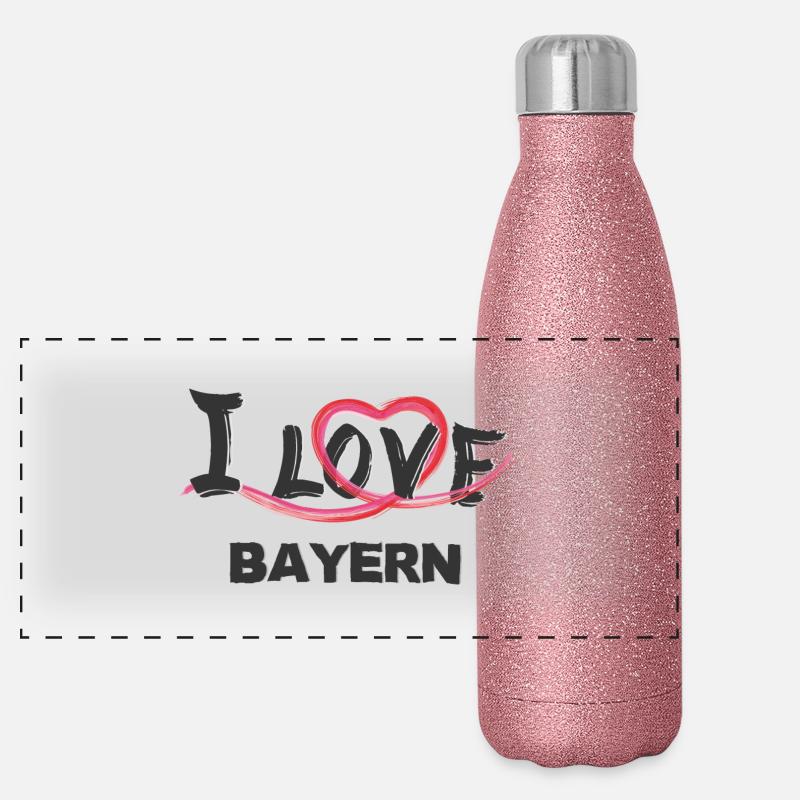 Bayern Panorama Glitzer Isolierflasche 500 ml