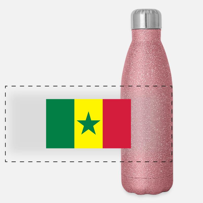 Sénégal Panorama Glitzer Isolierflasche 500 ml