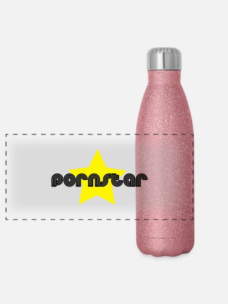 pornstar - Panorama Glitzer Isolierflasche 500 ml - Pink Glitzer - Vorne