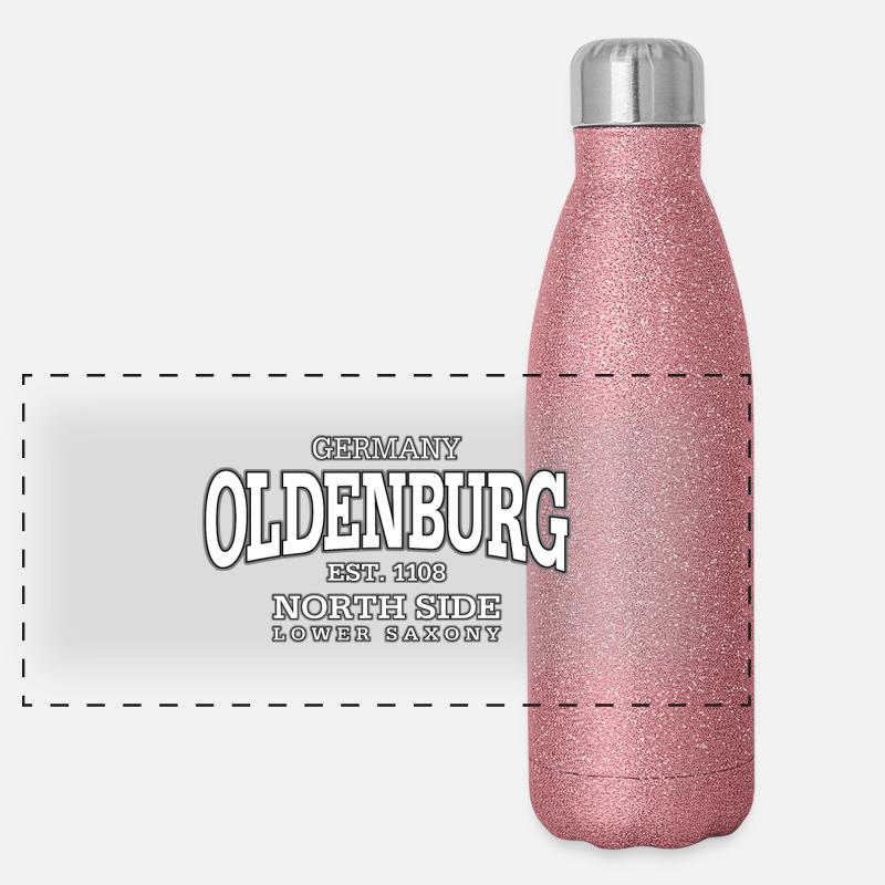 Oldenburg (blanc) Gourde isotherme panoramique pailletée 500 ml