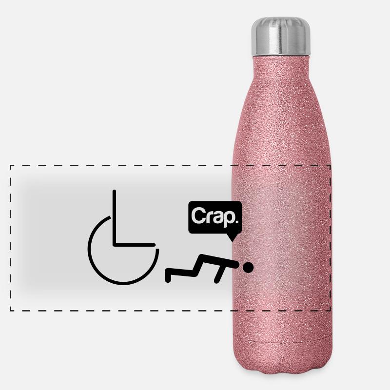 Crap wheelchair Panoramic Glitter Thermal Bottle 500 ml