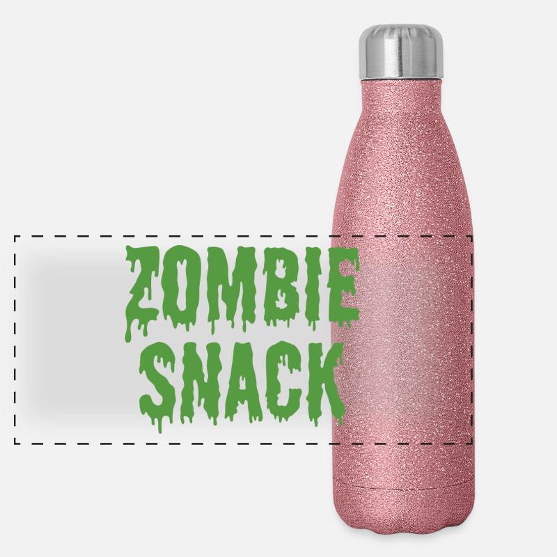 Zombie: Zombie Snack Panorama Glitzer Isolierflasche 500 ml
