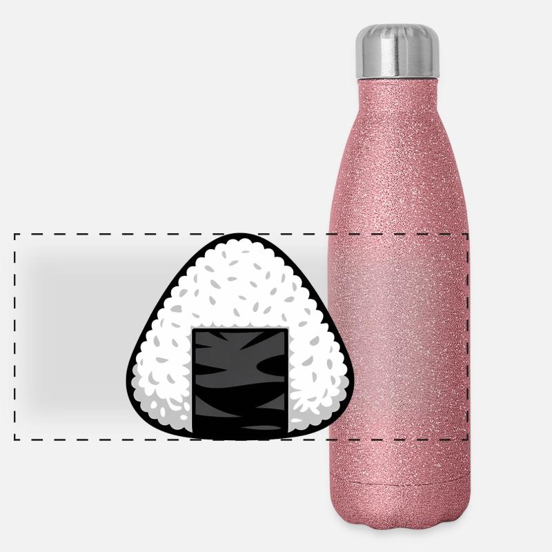 Riz Onigiri Gourde isotherme panoramique pailletée 500 ml