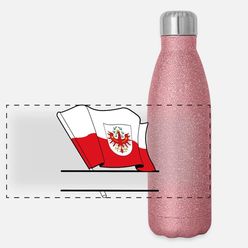 Tirol Flag – Namespace Panoramic Glitter Thermal Bottle 500 ml
