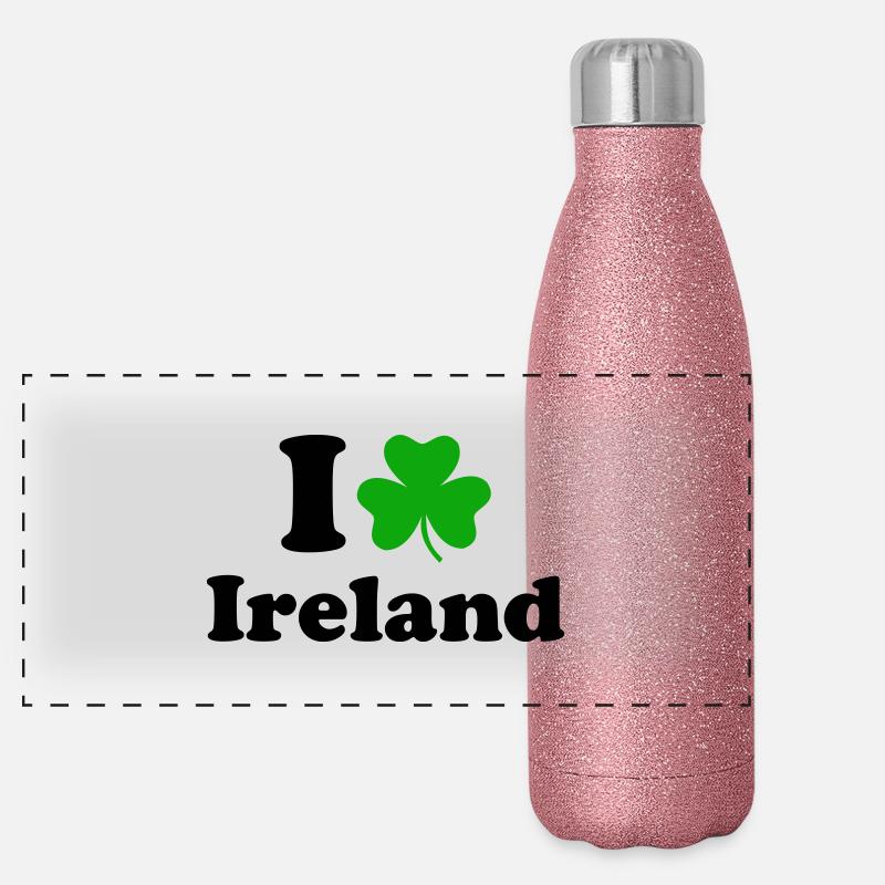 Ireland - Irland Panorama Glitzer Isolierflasche 500 ml