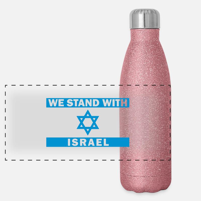Nous sommes avec ISRAEL Gourde isotherme panoramique pailletée 500 ml