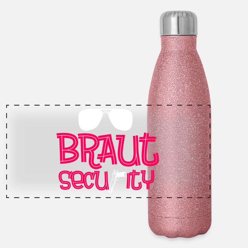 Braut security Panorama Glitzer Isolierflasche 500 ml