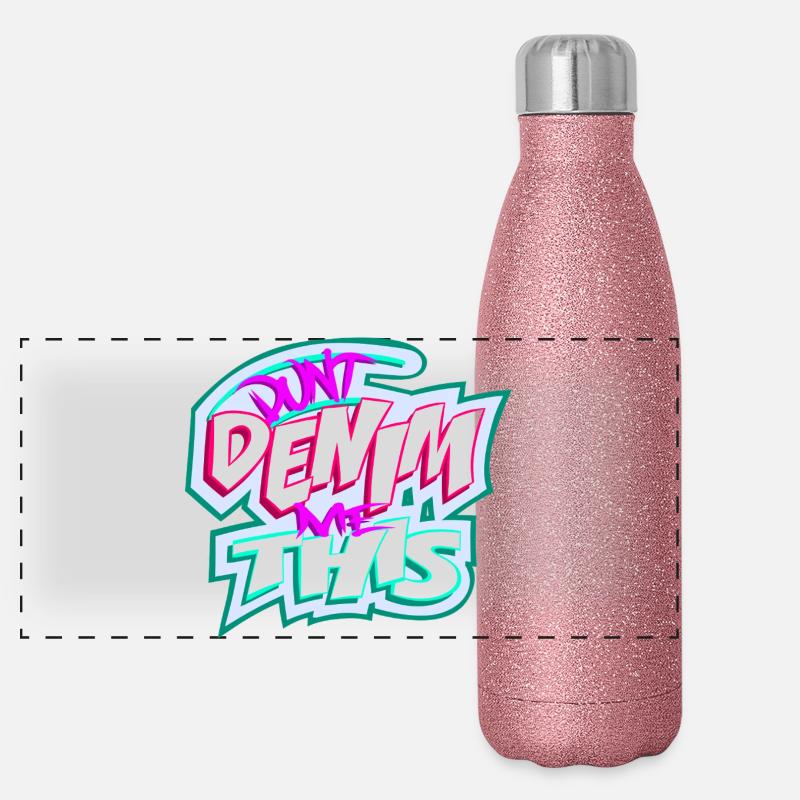 Ne me faites pas ça en denim Gourde isotherme panoramique pailletée 500 ml