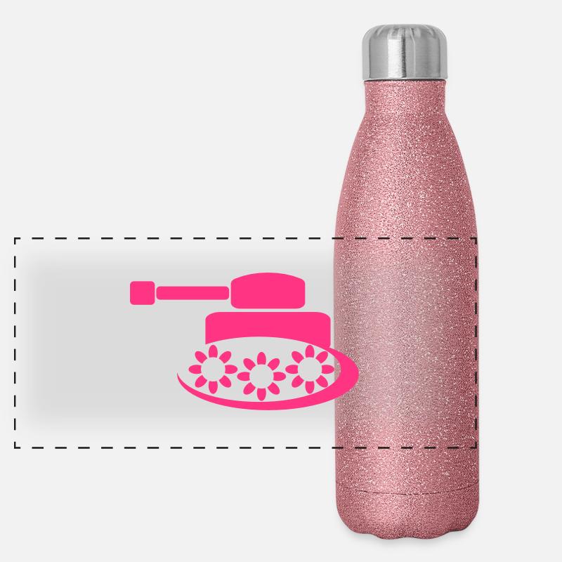 Pink Panzer Panorama Glitzer Isolierflasche 500 ml