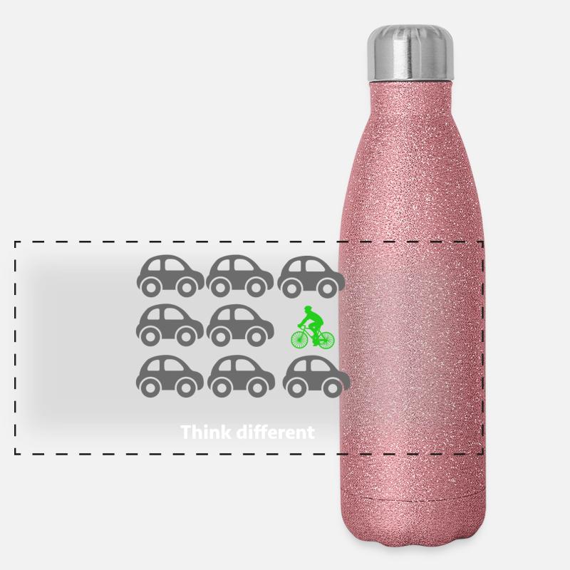 Cycle - Panoramic Glitter Thermal Bottle 500 ml - pink glitter