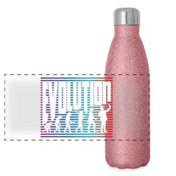 Evolution - Panorama Glitzer Isolierflasche 500 ml - Pink Glitzer - Vorne