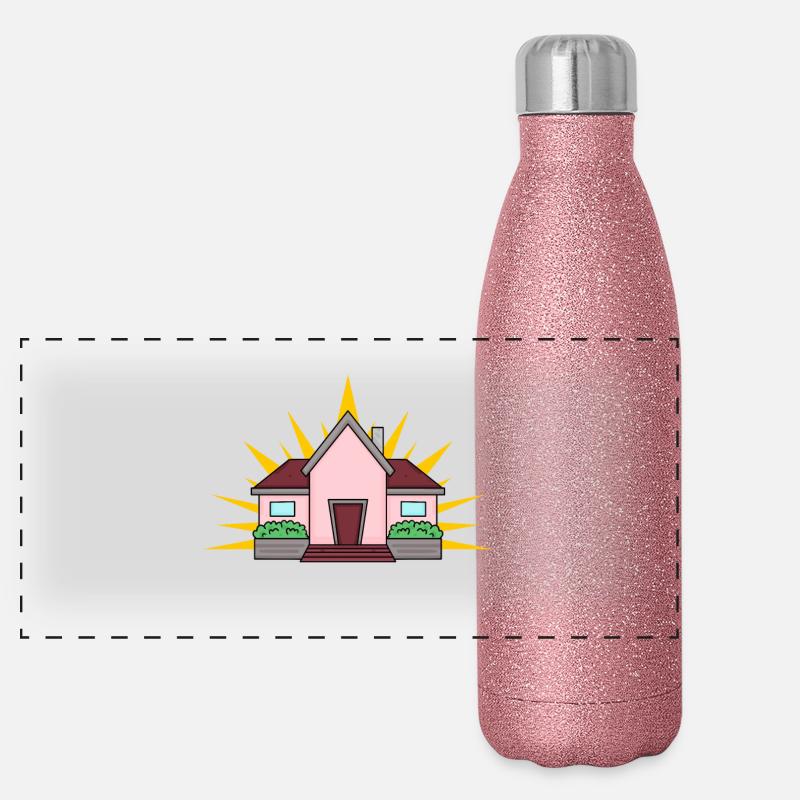 Maison Gourde isotherme panoramique pailletée 500 ml