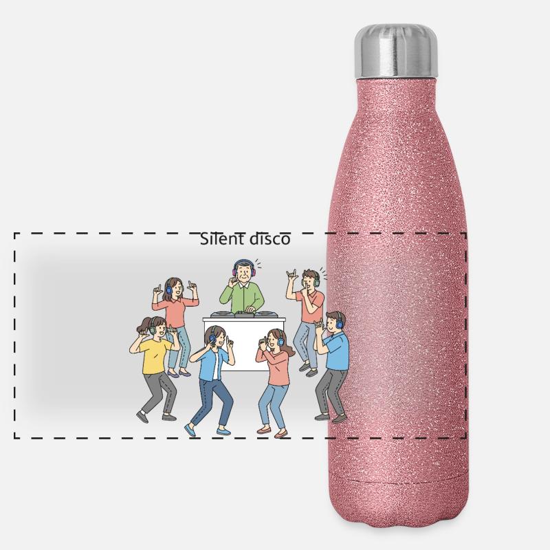 Silent Disco: Die Party im Kopf ! Panorama Glitzer Isolierflasche 500 ml